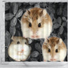 Roborovski Hamster On Black Print Shower Curtains-Free Shipping