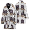 Affenpinscher Dog Print Women's Bath Robe-Free Shipping