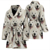 Samoyed Dog Print Women's Bath Robe-Free Shipping