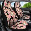 Rottweiler Dog Floral Print Car Seat Covers-Free Shipping