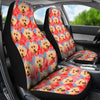 Poodle Dog On Hearts Print Car Seat Covers-Free Shipping