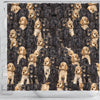 Cocker Spaniel In Lots Print Shower Curtain-Free Shipping