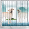 Labrador Retriever Dog Print Shower Curtain-Free Shipping