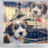 Cute Shih Tzu Print Shower Curtains-Free Shipping