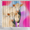 Charolais Cattle (Cow) Print Shower Curtain-Free Shipping