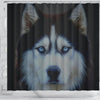 Amazing Siberian Husky Dog Print Shower Curtains-Free Shipping