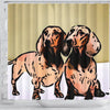 Amazing Dachshund Dog Print Shower Curtain-Free Shipping