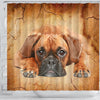 Boxer Dog Print Shower Curtains-Free Shipping