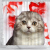 Scottish Fold Cat Print Shower Curtains-Free Shipping