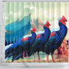 Hoogerwer Pheasant Bird Print Shower Curtains-Free Shipping