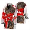 Dachshund Dog Print Women's bath Robe-Free Shipping