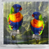 Lories And Lorikeets Bird Print Shower Curtains-Free Shipping