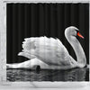 Lovely Swan Bird Print Shower Curtains-Free Shipping