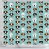 Boxer Dog Faces Print Shower Curtain-Free Shipping