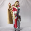 Saint Bernard Dog Red Print Hooded Blanket-Free Shipping