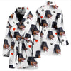 Beauceron Dog Patterns Print Women's Bath Robe-Free Shipping