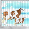 Montbeliarde Cattle (Cow) Print Shower Curtain-Free Shipping