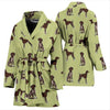 German Shorthaired Pointer Dog Pattern Print Women's Bath Robe-Free Shipping