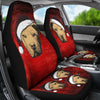 Pit Bull Terrier On Red Print Car Seat Covers-Free Shipping