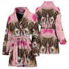 Miniature American Shepherd Print Women's Bath Robe-Free Shipping