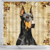 Amazing Doberman Pinscher Print Shower Curtains-Free Shipping