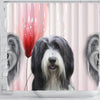 Bearded Collie Print Shower Curtain-Free Shipping