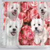 West Highland White Terrier Print Shower Curtains-Free Shipping