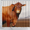 Senepol Cattle (Cow) Print Shower Curtain-Free Shipping