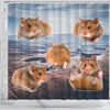 Djungarian Hamster Print Shower Curtains-Free Shipping