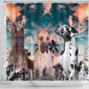 Great Dane Print Shower Curtains-Free Shipping