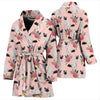 Birman Cat Floral Print Women's Bath Robe-Free Shipping