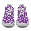 Paw Print Purple Chunky Sneakers (White)