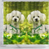 Cute Poodle Dog Print Shower Curtains-Free Shipping