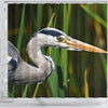 Grey Heron Bird Print Shower Curtains-Free Shipping