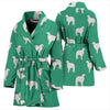 Borzoi Dog Pattern Print Women's Bath Robe-Free Shipping