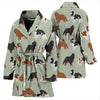 Cavalier King Charles Spaniel Dog Pattern Print Women's Bath Robe-Free Shipping