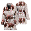 Brittany Dog Print Women's Bath Robe-Free Shipping