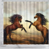 Wild Horse Art Print Shower Curtain-Free Shipping