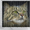 Amazing Norwegian Forest Cat Print Shower Curtains-Free Shipping