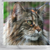 Amazing Maine Coon Cat Print Shower Curtains-Free Shipping