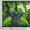 Blue Headed Parrot Print Shower Curtains-Free Shipping