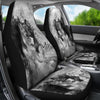 German Shepherd B/W Print Car Seat Covers-Free Shipping