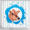 Jersey Cow Print Shower Curtain-Free Shipping