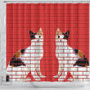 Japanese Bobtail Cat Print Shower Curtain-Free Shipping