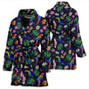 Lovely Parrots With Flower Print Women's Bath Robe-Free Shipping