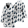 Siberian Husky Dog Pattern Print Women's Bath Robe-Free Shipping