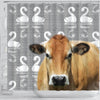 Cute Parthenaise Cattle (Cow) Print Shower Curtain-Free Shipping