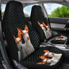 Ibizan Hound Dog On Black Print Car Seat Covers-Free Shipping