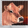 Cute Jersey Cattle (Cow) Print Shower Curtain-Free Shipping