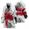 Cute Poodle Print Women's Bath Robe-Free Shipping